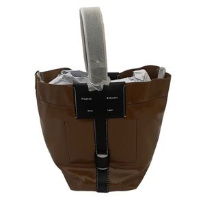 NWT Proenza Schouler White Label Sullivan bag coated canvas brown and black